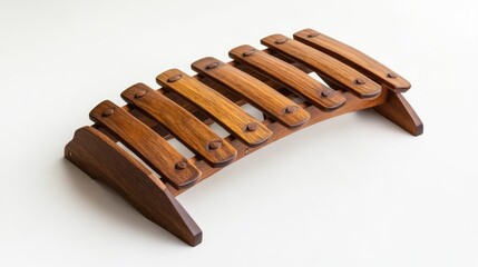 Wooden xylophone for children's education isolated on white background promoting music learning and early childhood development activities