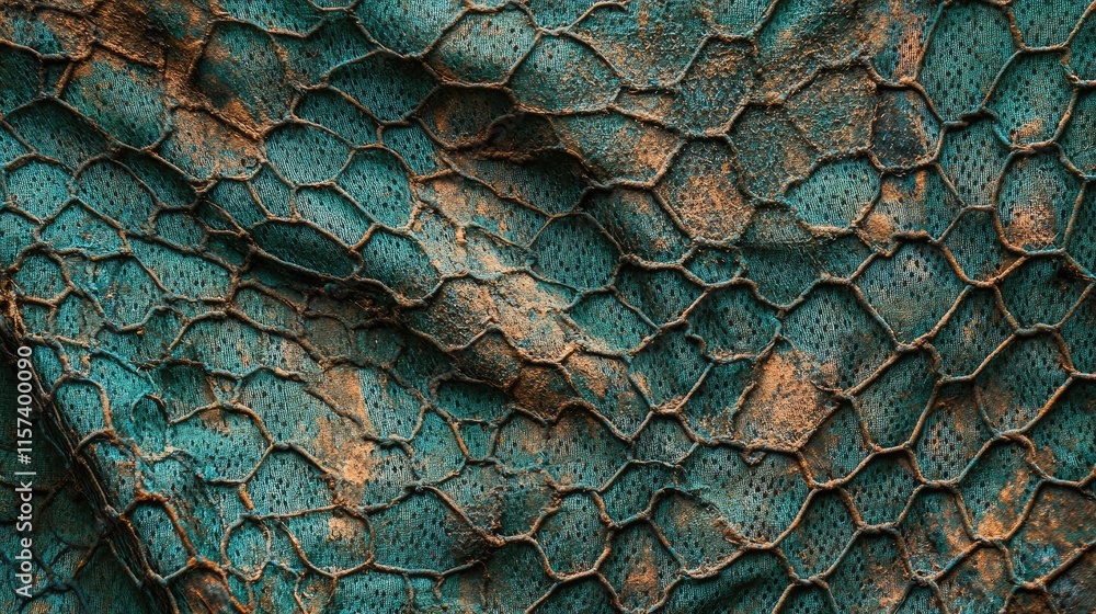 Poster textured camouflage netting background with earthy tones and intricate patterns suitable for outdoor
