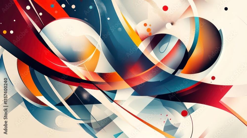 Poster abstract geometric design. vector illustration made of various overlapping elements. applicable for 