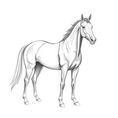 Obraz premium Bay sport horse isolated on white background