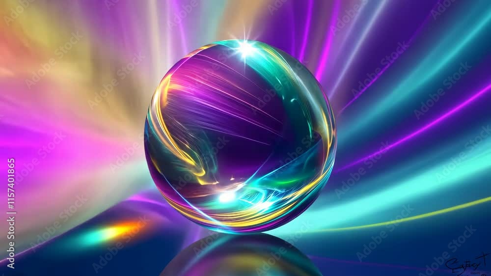 Aufkleber mystical iridescent video with shimmering colors and an ethereal glow. captivating spectrum of vibra