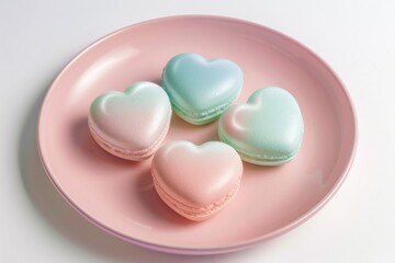 Fototapeta premium Heart-shaped treat on pretty plate