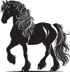 Horse vector black