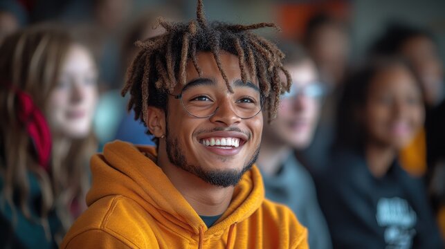 A beatboxing workshop with a group of beginners sharing techniques