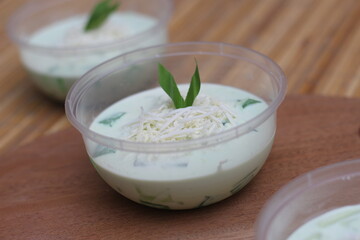 Refreshing Pandan Layer Dessert with Cheese Topping