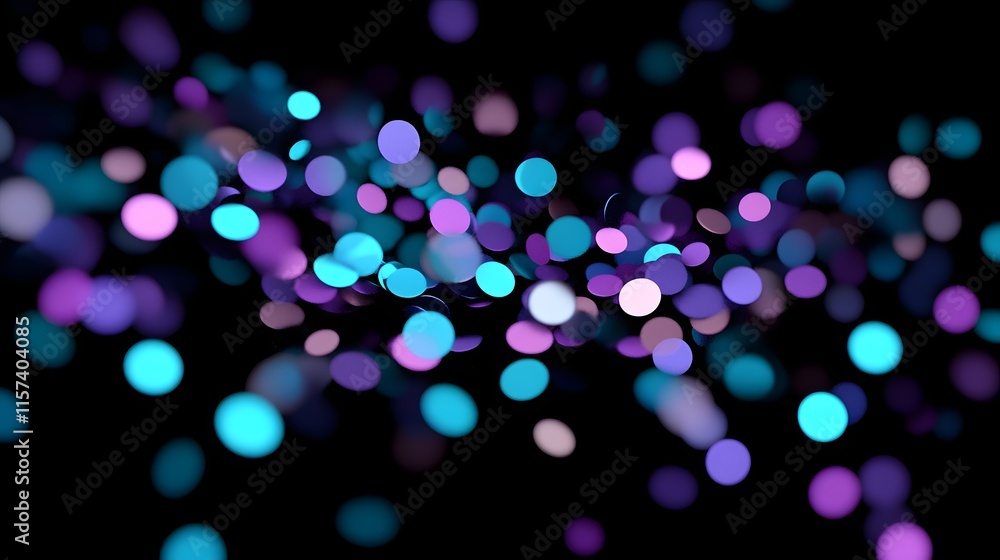 Poster Abstract Colorful Lights Bokeh Background Image