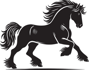 Horse vector black