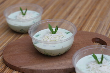 Delicious Pandan Layer Dessert with Cheese Topping