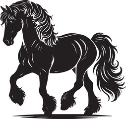 Horse vector black