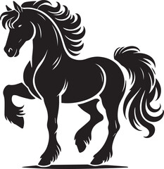 Horse vector black