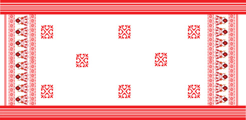 gamosa or gamusa from assam.gamosa textile pattern. gamosa or gamusa is an article of significance for the indigenous people of Assam, India. It is generally a white rectangular piece of cloth