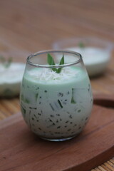 Refreshing Pandan Dessert in Glass