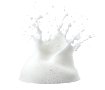 Dynamic splash of soapy foam, isolated on transparent cutout background
