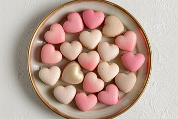 Heart-shaped treat on pretty plate