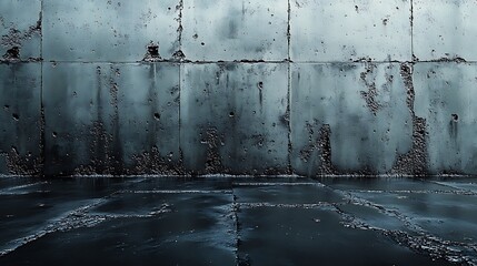 Obraz premium Weathered Concrete Wall and Floor Industrial Setting