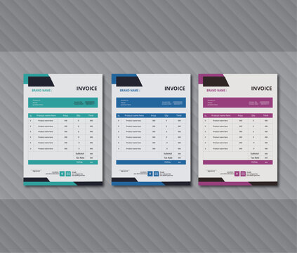 New Style Business invoice form template design