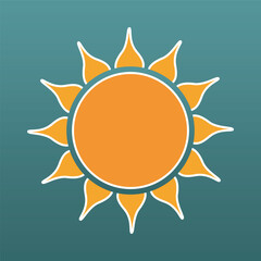 Sun line icon vector art