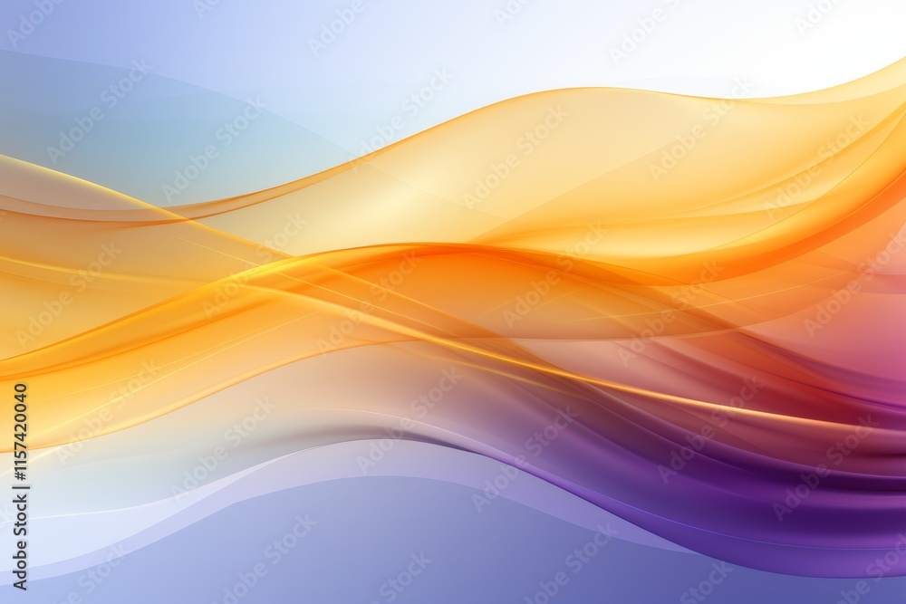 Poster vibrant and colorful abstract background featuring wavy layers of translucent textured fabric