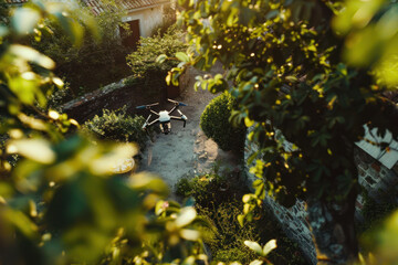 Naklejka premium drone accessories in action, dynamic and cinematic view, high-definition shots