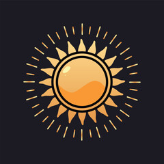 Sun line icon vector art