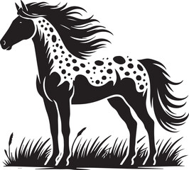 Horse illustration silhouette vector