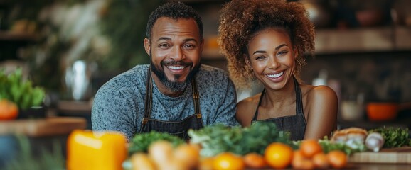 Happy Diverse Couple Owning a Healthy Food Business