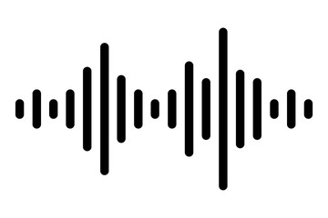 Sound wave icon, vector illustration