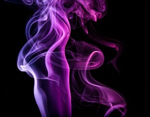 Naklejka premium blue with purple smoke on the black background