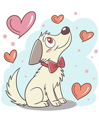 Valentine's Day Dog Clipart