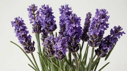 lavender flowers isolated on white