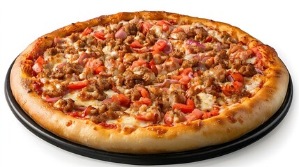 Savory pizza delivery restaurant food photography indoor close-up culinary delights