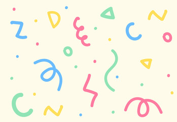 seamless pastel pattern vector with cute memphis Background