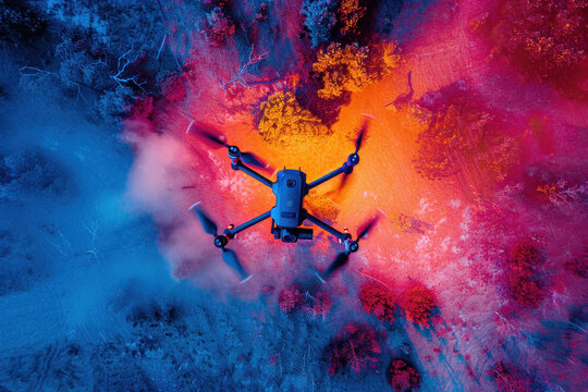 Dynamic and vibrant thermal imaging drones moments, sharp and crisp imagery