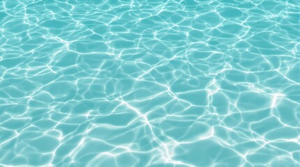 Shimmering turquoise water surface background with light ripples for travel promotions, spa branding, summer-themed designs, and tropical lifestyle visuals