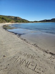 Bonne Année, dans le sable