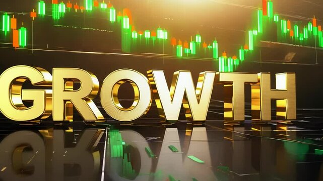 The focus is on understanding growth in financial markets, highlighting stock charts and their significant trends. This presentation aims to inform viewers about market movements and opportunities.