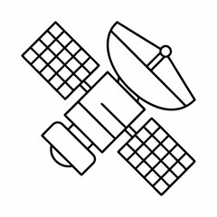 Satellite Icon Vector Design for Space Technology.