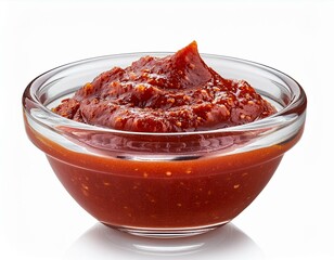 Tomato paste, isolated on white background. High resolution image