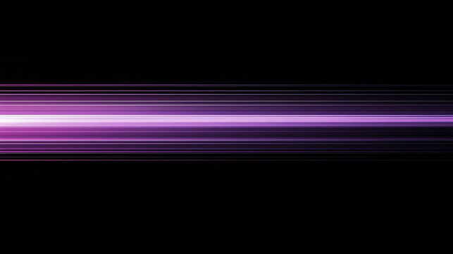 Abstract purple light streaks on a black background