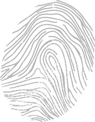 Abctract fingerprint image on the white