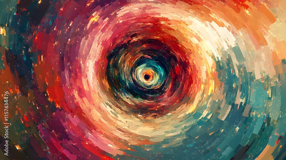 Poster dynamic swirl of colors abstract art digital creation vibrant environment close-up view artistic exp
