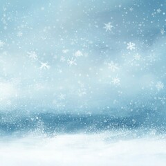 Obraz premium Soft, blurred winter snowfall scene.