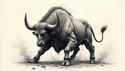 Fototapeta premium Bull sculpture