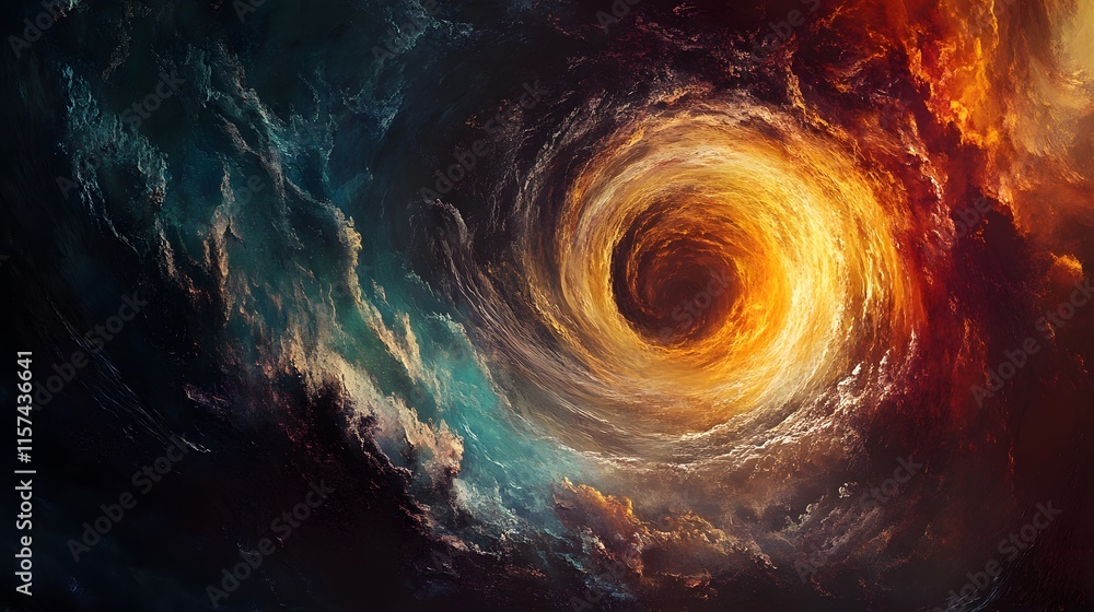 Poster cosmic swirl phenomenon outer space digital art abstract universe surreal viewpoint energy and motio