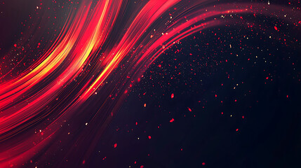 Obraz premium Dynamic abstract red and gold wave background