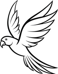 A parrot flying in the sky 