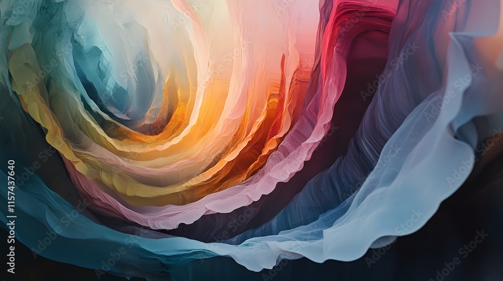 Poster vibrant swirling colors abstract art digital creation dynamic environment close-up view visual conce