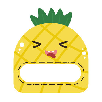 pinaple cute name tag