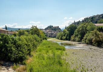 Dry stream in the valley below Vaison-la-Romaine in Provence