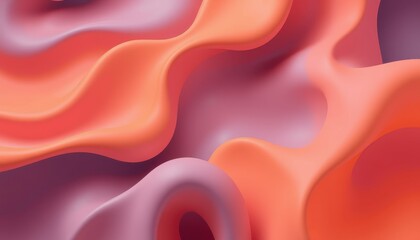 Fototapeta premium Abstract Coral and Rose Swirling Fluid Design